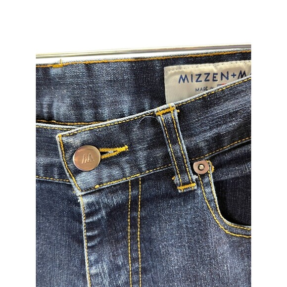 Mizzen + Main Jeans Women's Size 32 Blue Cotton Blend - Picture 4 of 7